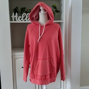 Mossimo Distressed Red Hooded Sweatshirt XL